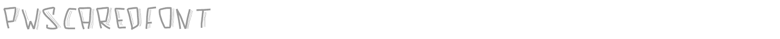 PW Scared Font font preview