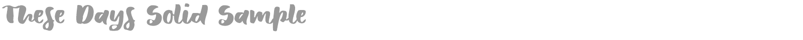 These Days font preview