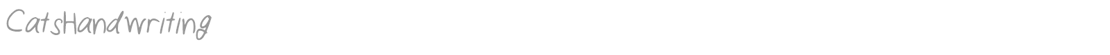 Cats Handwriting font preview