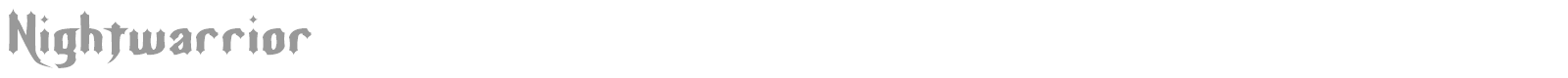 Night Warrior font preview