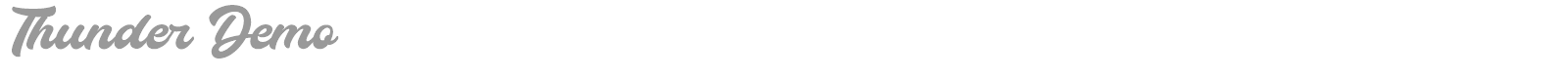 Thunder font preview