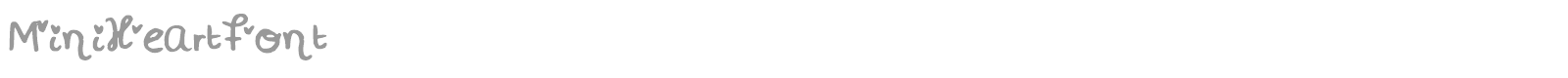 Mini Heart font preview