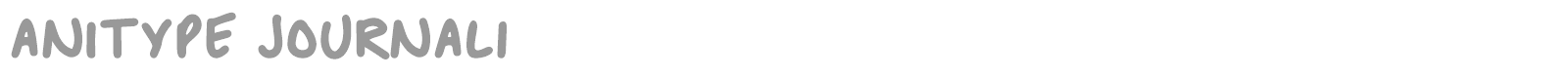 Anitype Journal font preview