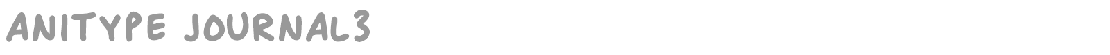 Anitype Journal font preview