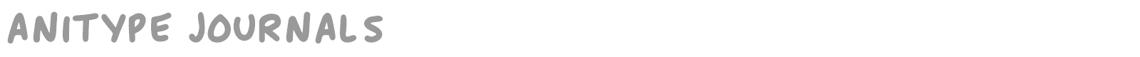 Anitype Journal font preview