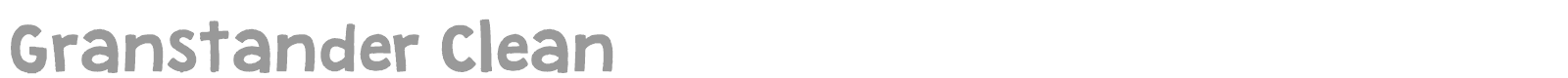 Grandstander Clean font preview