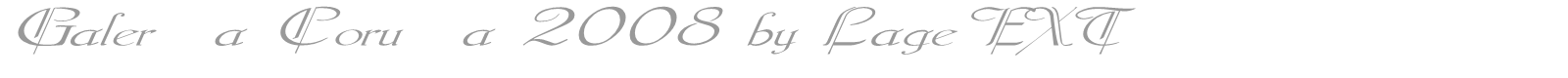 Galerìa Coruña 2008 font preview