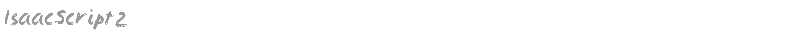Isaac Script 2 font preview