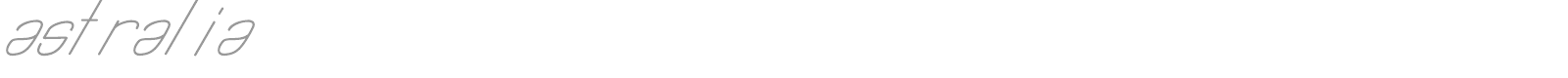 Astralia font preview