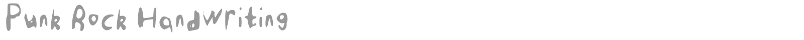 Punk Rock Handwriting font preview