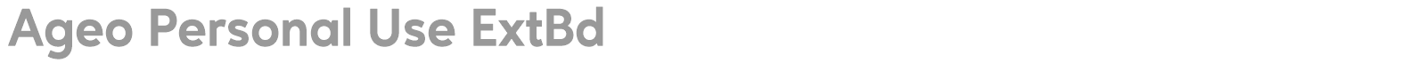 Ageo font preview