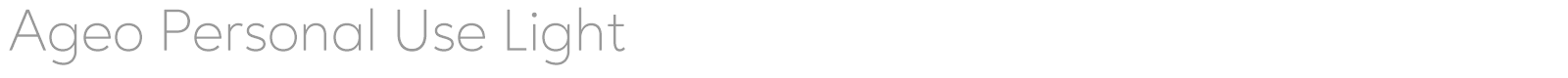 Ageo font preview