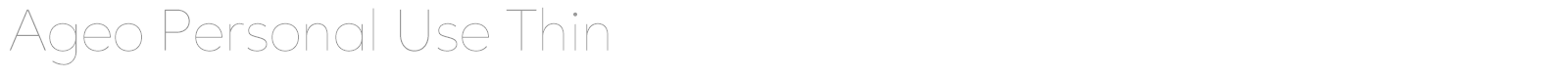 Ageo font preview