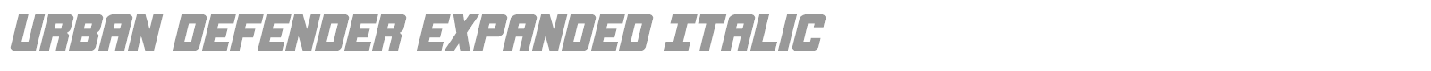 Urban Defender font preview