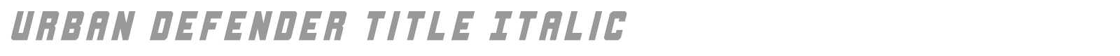 Urban Defender font preview
