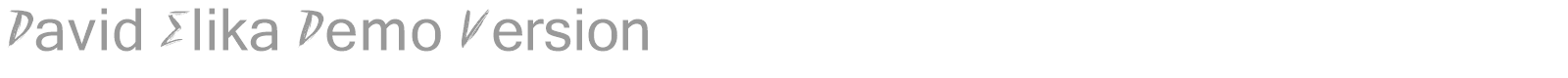 David Elika font preview