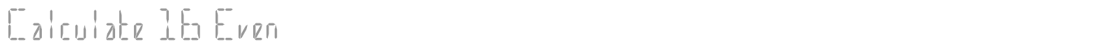 Calculate 16 font preview