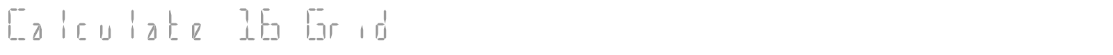 Calculate 16 font preview