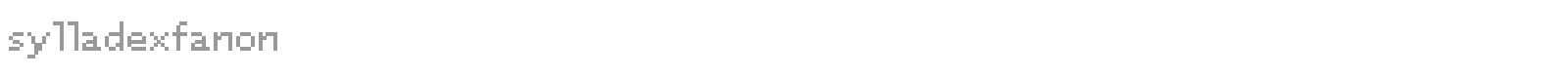 Sylladex Fanon font preview