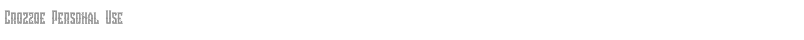 Crozzoe font preview