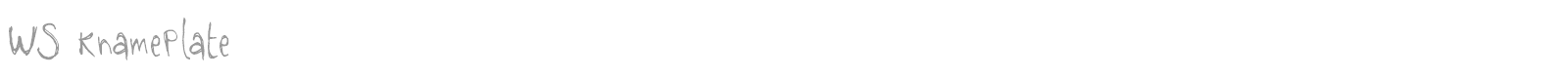 WS Kname Plate font preview