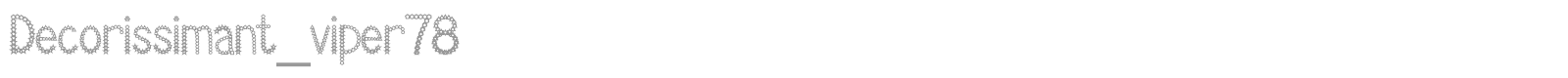 Decorissimant Viper 78 font preview