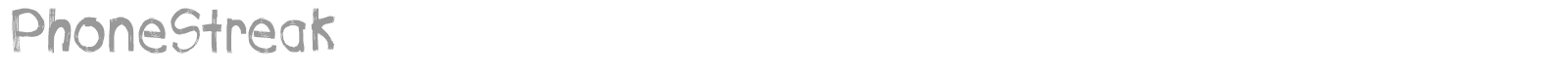 Phone Streak font preview