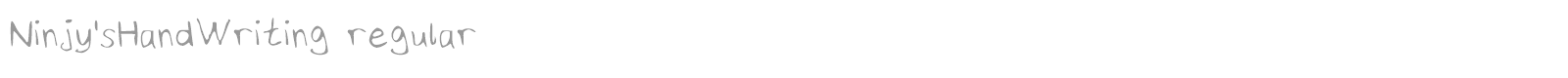 Ninjy's HandWriting font preview