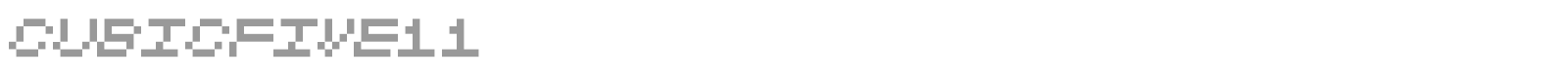 CubicFive font preview