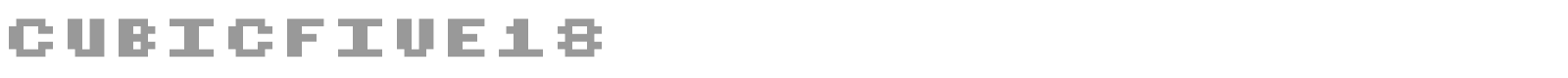 CubicFive font preview