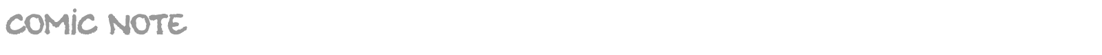 Comic Note Raw font preview