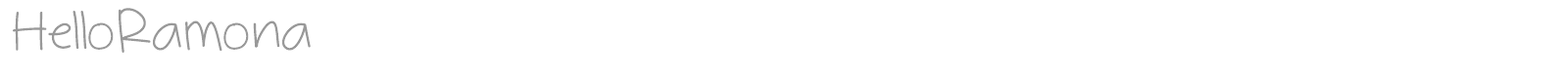 Hello Ramona font preview