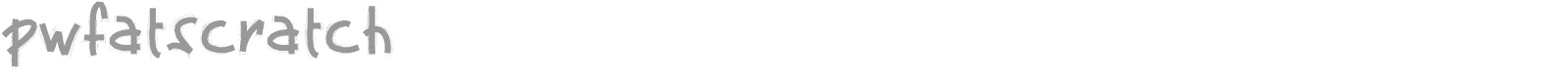 PW Fatscratch font preview