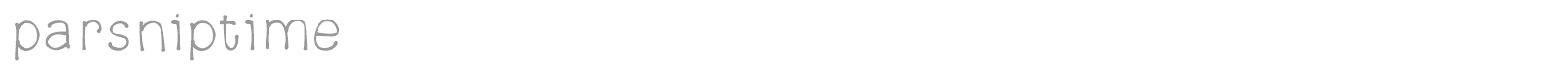 Parsnip Time font preview