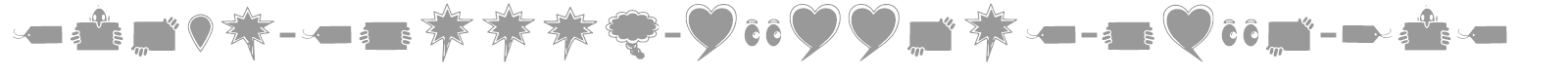Solid Speech Bubbles font preview