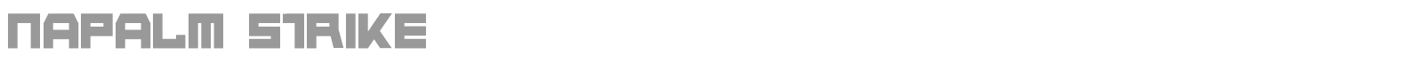 Napalm Strike font preview