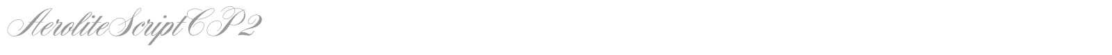 Aerolite Script CP font preview
