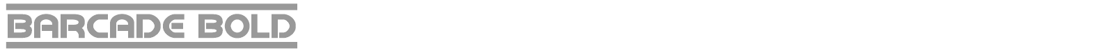 Barcade font preview