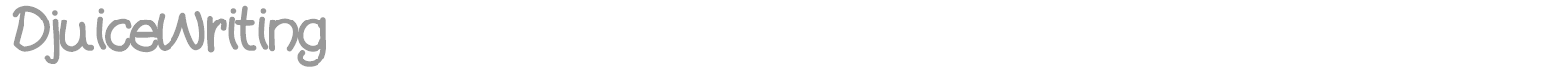 Djuice Writing font preview