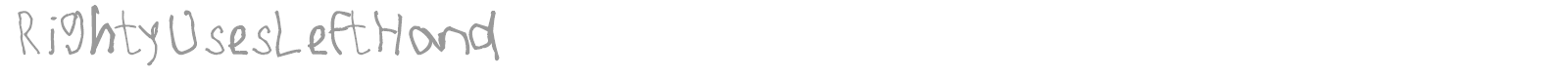 Righty Uses Left Hand font preview