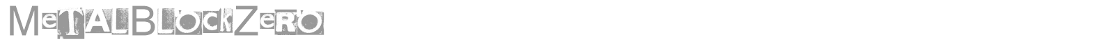 MetalBlock Zero font preview
