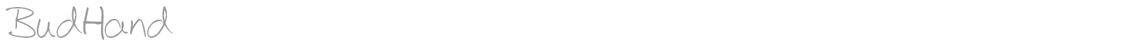 BudHand font preview