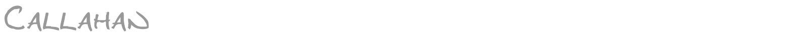 Callahan font preview