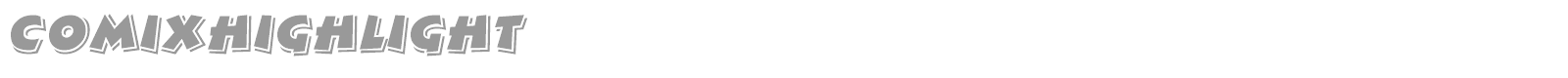 ComixHighlight font preview