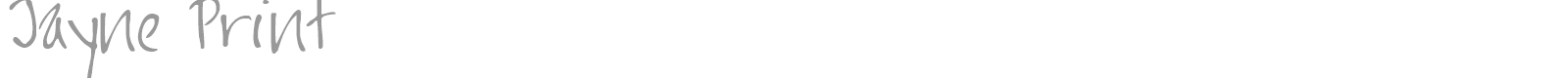 Jayne Print font preview