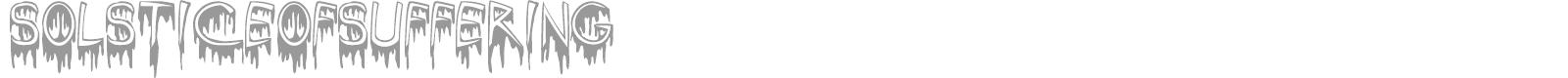 Solstice Of Suffering font preview
