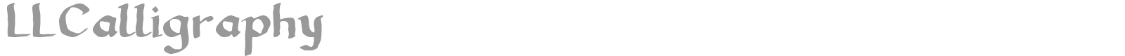 LL Calligraphy font preview