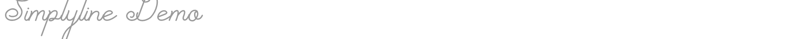 Simplyline font preview