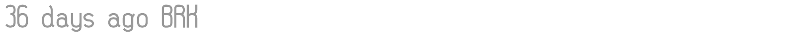 36 days ago BRK font preview