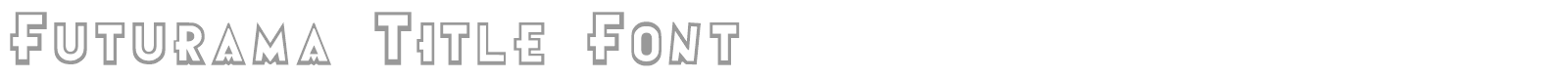 Futurama font preview